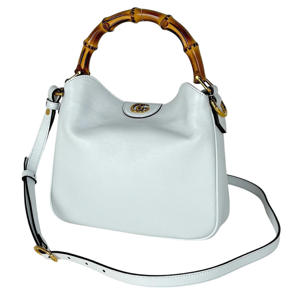 Gucci Diana Handbag Double G Leather Blue